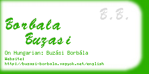 borbala buzasi business card