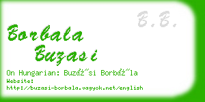 borbala buzasi business card